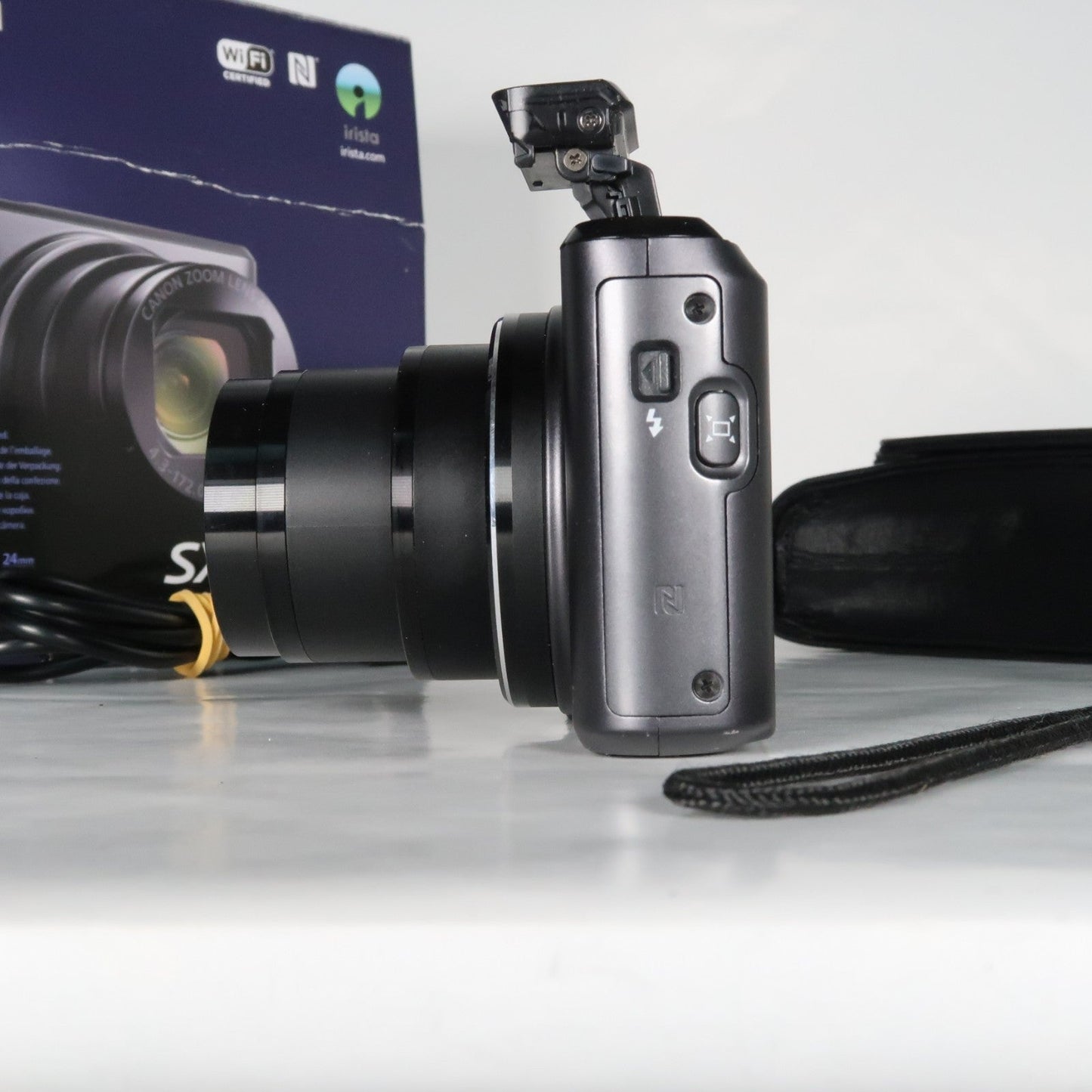 Pre-owned Canon PowerShot SX720 HS 20.3MP 40x Digital Camera Black + Case + 64GB SD Card