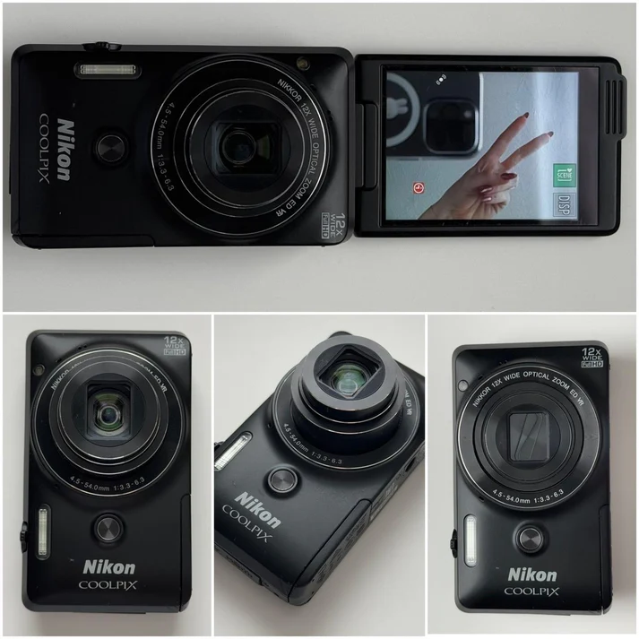 Pre-Owend Digital black Camera Nikon coolpix s6900 Rare Bundle