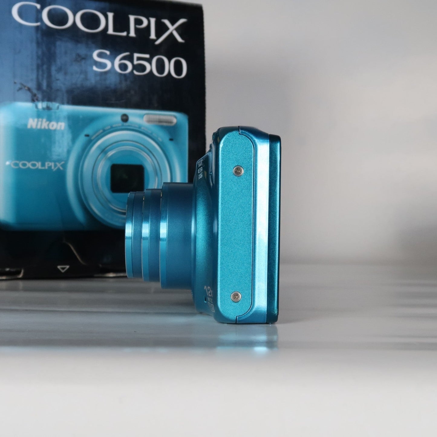 Pre-owned Nikon Coolpix S6500 16.0MP Compact Digital Camera – Blue, Complete Kit – Tested