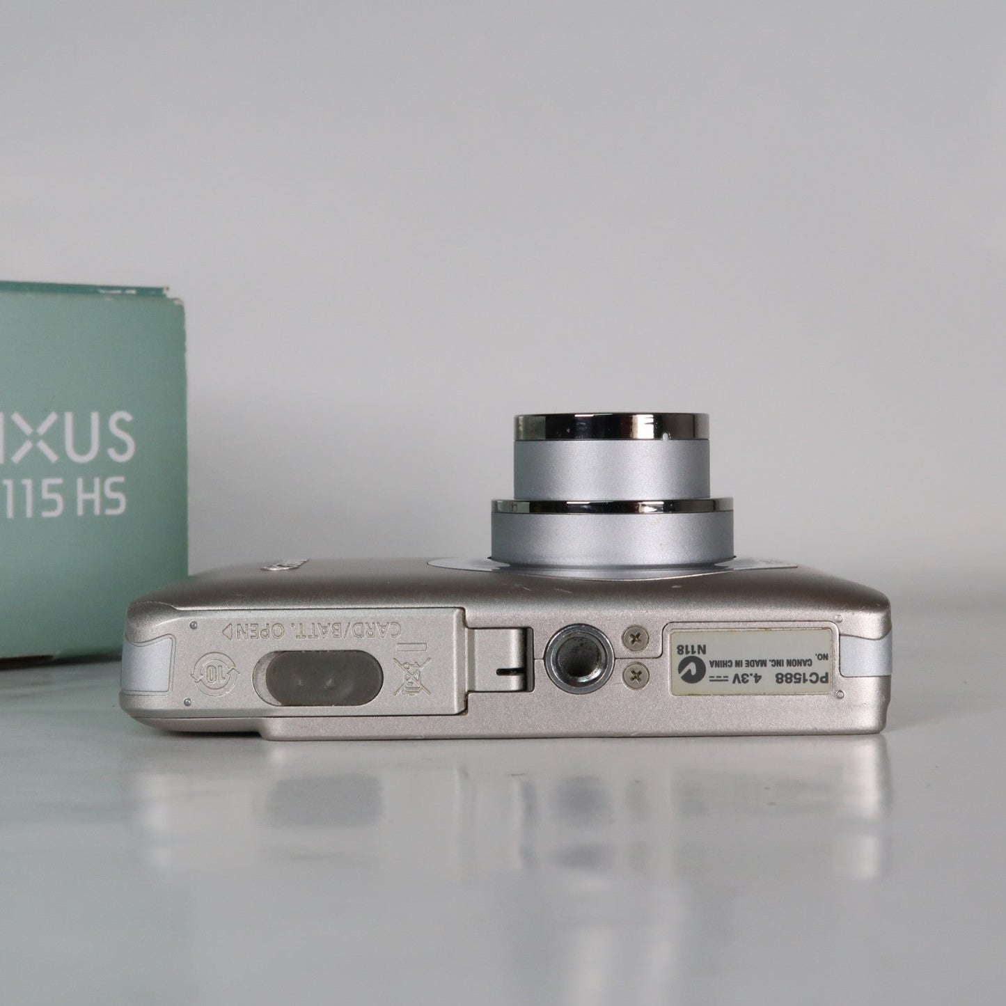Pre-owned Canon IXUS 115 HS PowerShot ELPH 100 HS 12.1MP 4x Digital Camera Silver – Very Good Condition