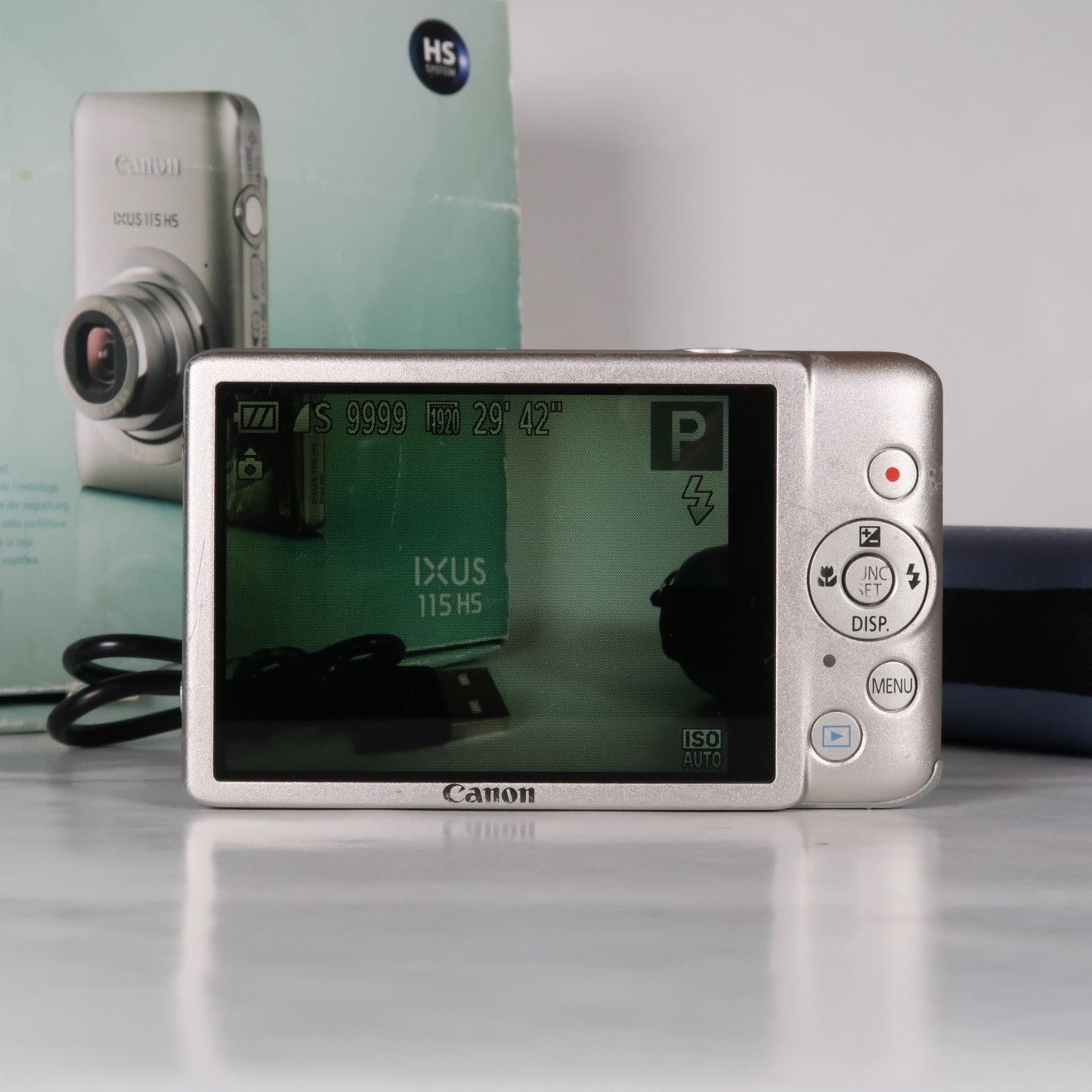 Pre-owned Canon IXUS 115 HS PowerShot ELPH 100 HS 12.1 MP 4x Digital Camera Silver