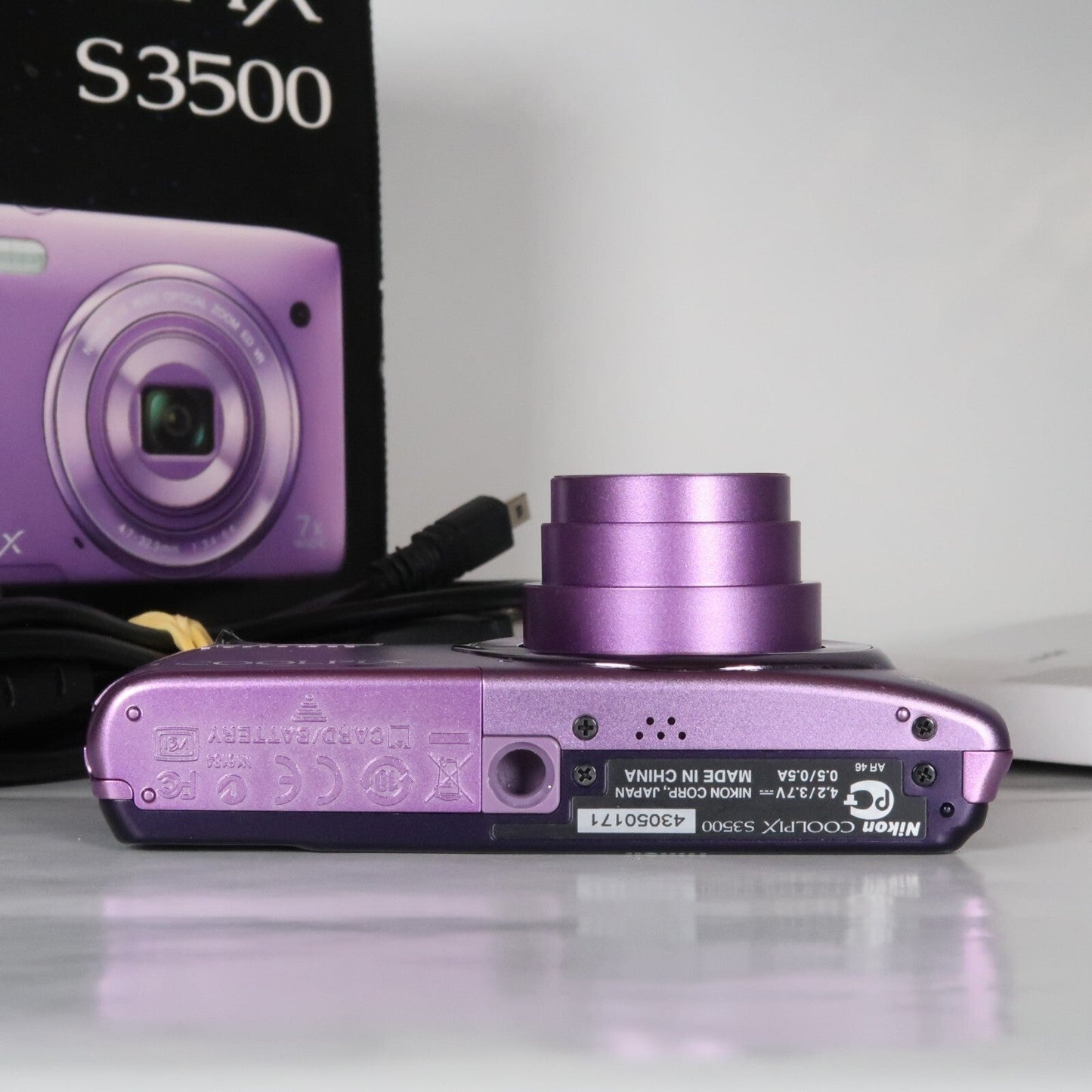 Pre-owned Nikon CoolPix S3500 20.1MP Digital Camera Purple – Mint Condition, Original Packaging