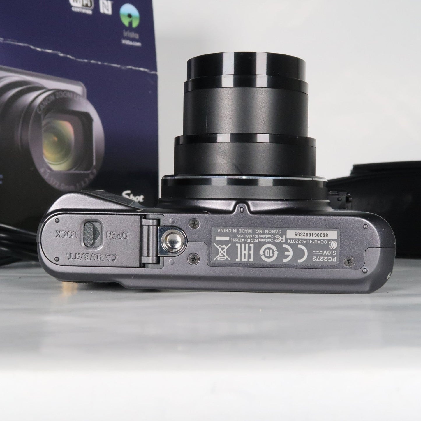 Pre-owned Canon PowerShot SX720 HS 20.3MP 40x Digital Camera Black + Case + 64GB SD Card