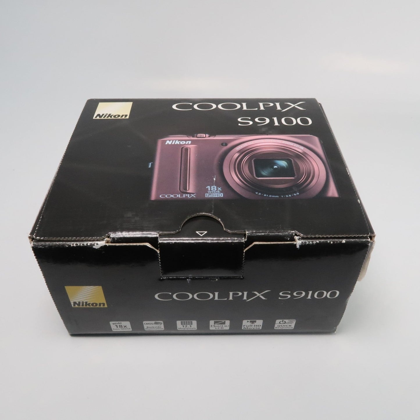Pre-owned Nikon Coolpix S9100 12.1MP 18x Digital Camera Red, Case, SD Card – Very Good
