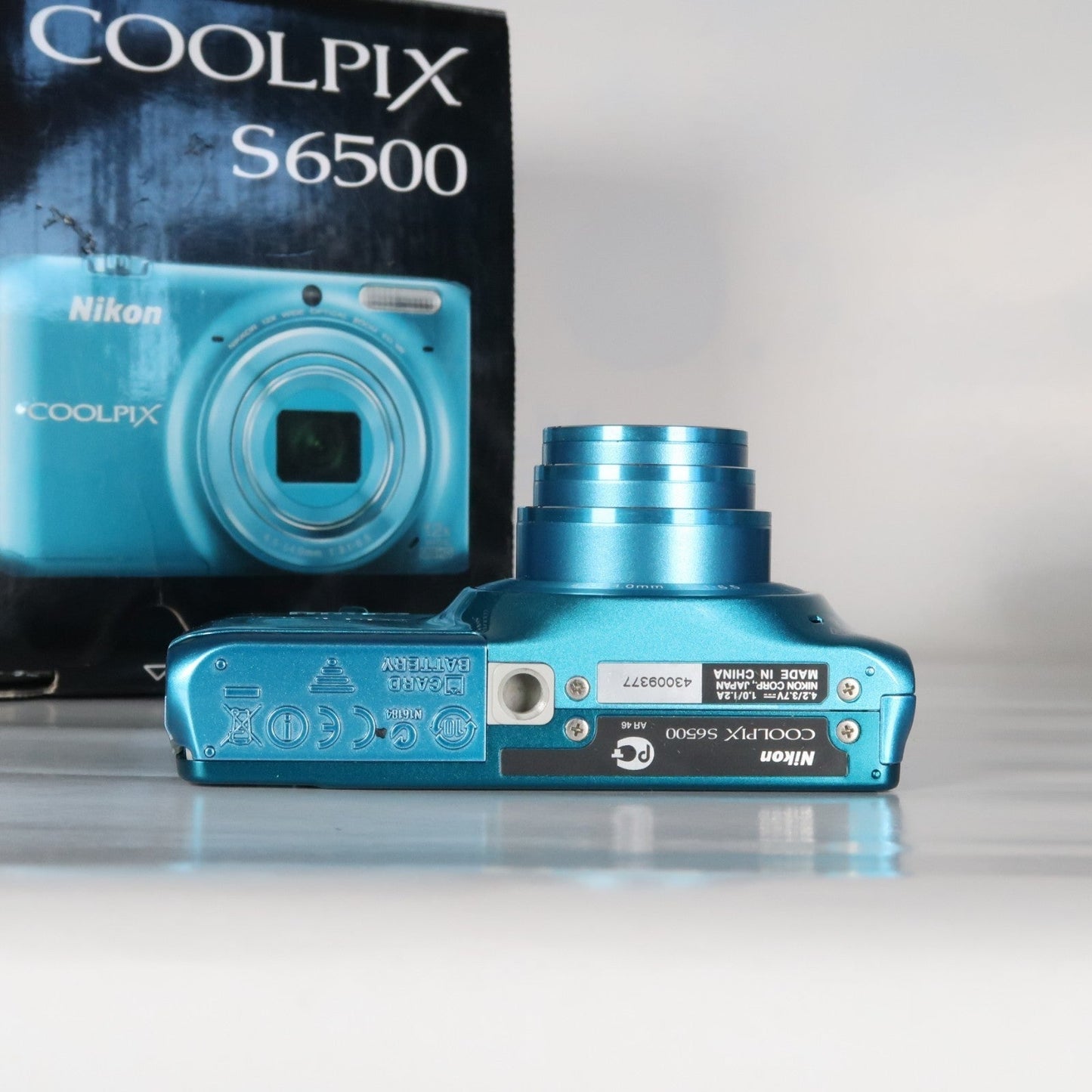 Pre-owned Nikon Coolpix S6500 16.0MP Compact Digital Camera – Blue, Complete Kit – Tested