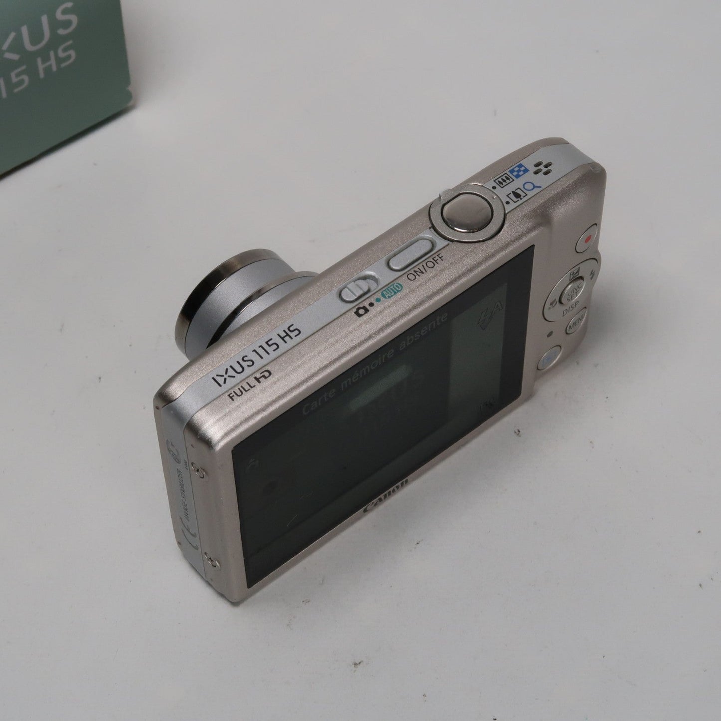 Pre-owned Canon IXUS 115 HS PowerShot ELPH 100 HS 12.1MP 4x Digital Camera Silver – Very Good Condition