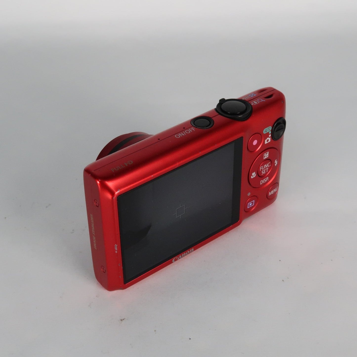 Pre-owned Canon IXUS 220 HS 12.1MP Digital Camera Red – Boxed Set