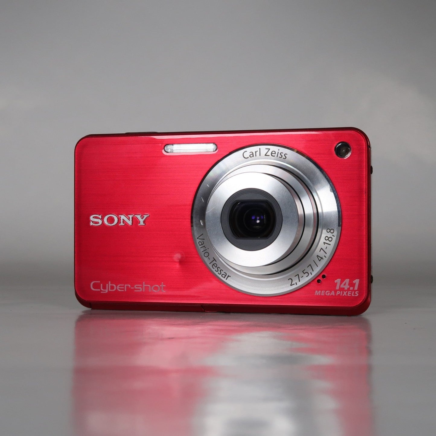 Pre-owned Sony Cybershot DSC-W560 14.1MP Digital Camera Red, Case – Excellent