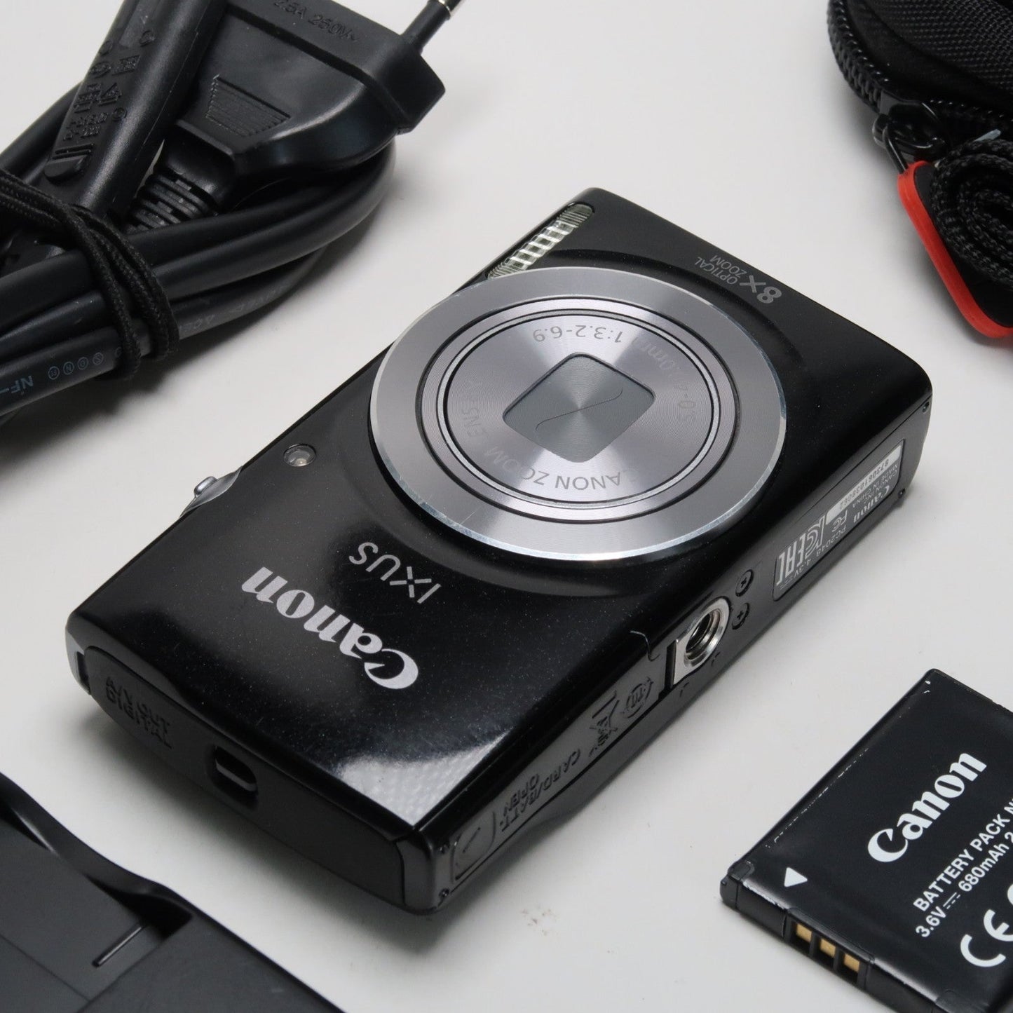 Pre-owned Canon IXUS 145 / ELPH 135 16.0MP Digital Camera Black – With SD Card 4GB & Case