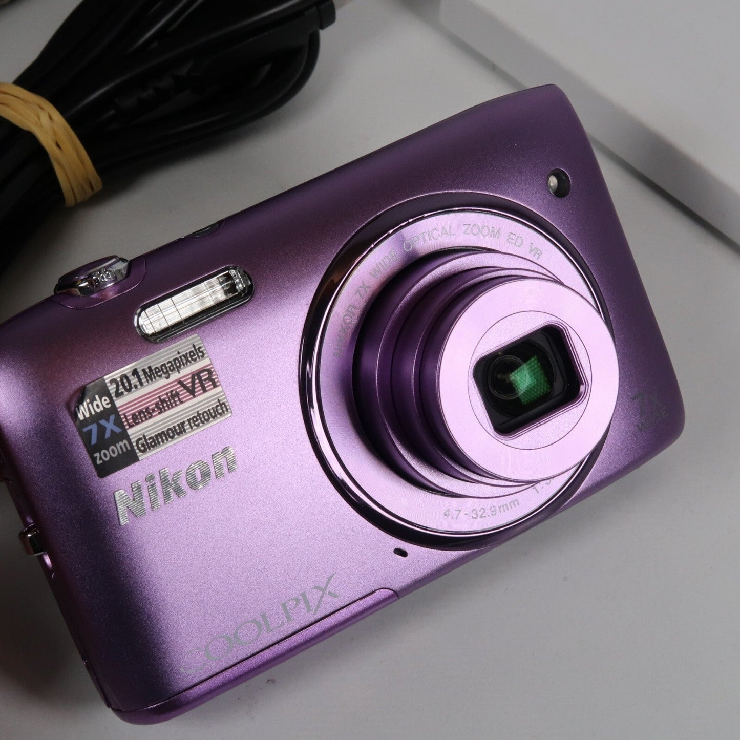 Pre-owned Nikon CoolPix S3500 20.1MP Digital Camera Purple – Mint Condition, Original Packaging