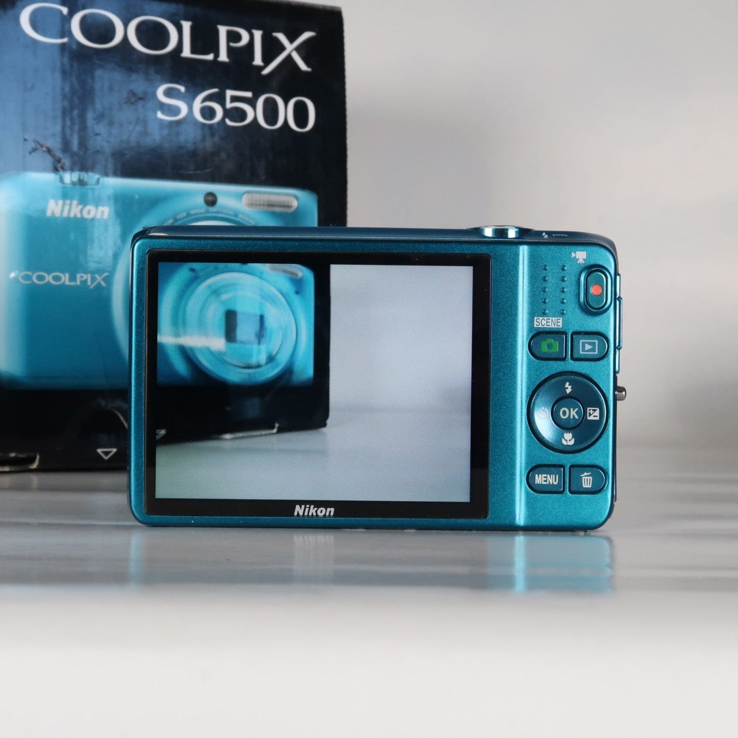 Pre-owned Nikon Coolpix S6500 16.0MP Compact Digital Camera – Blue, Complete Kit – Tested