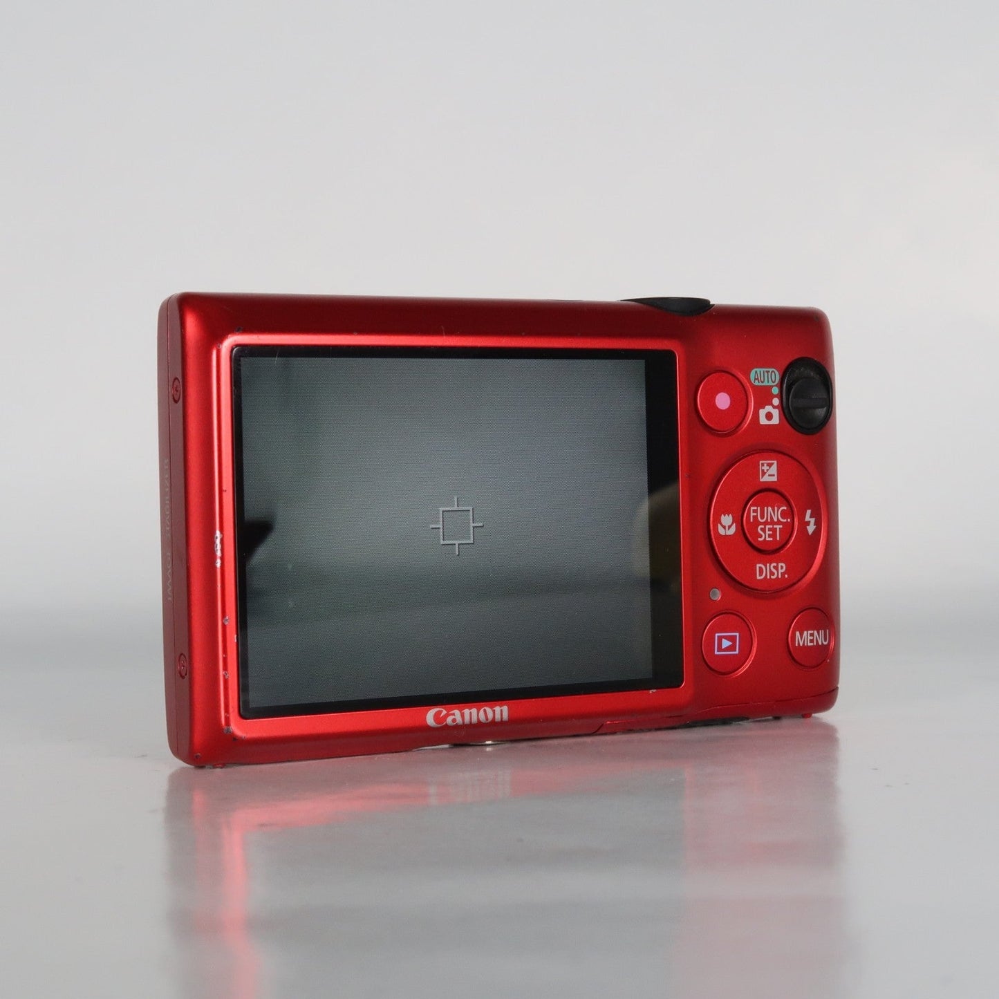 Pre-owned Canon IXUS 220 HS 12.1MP Digital Camera Red – Boxed Set