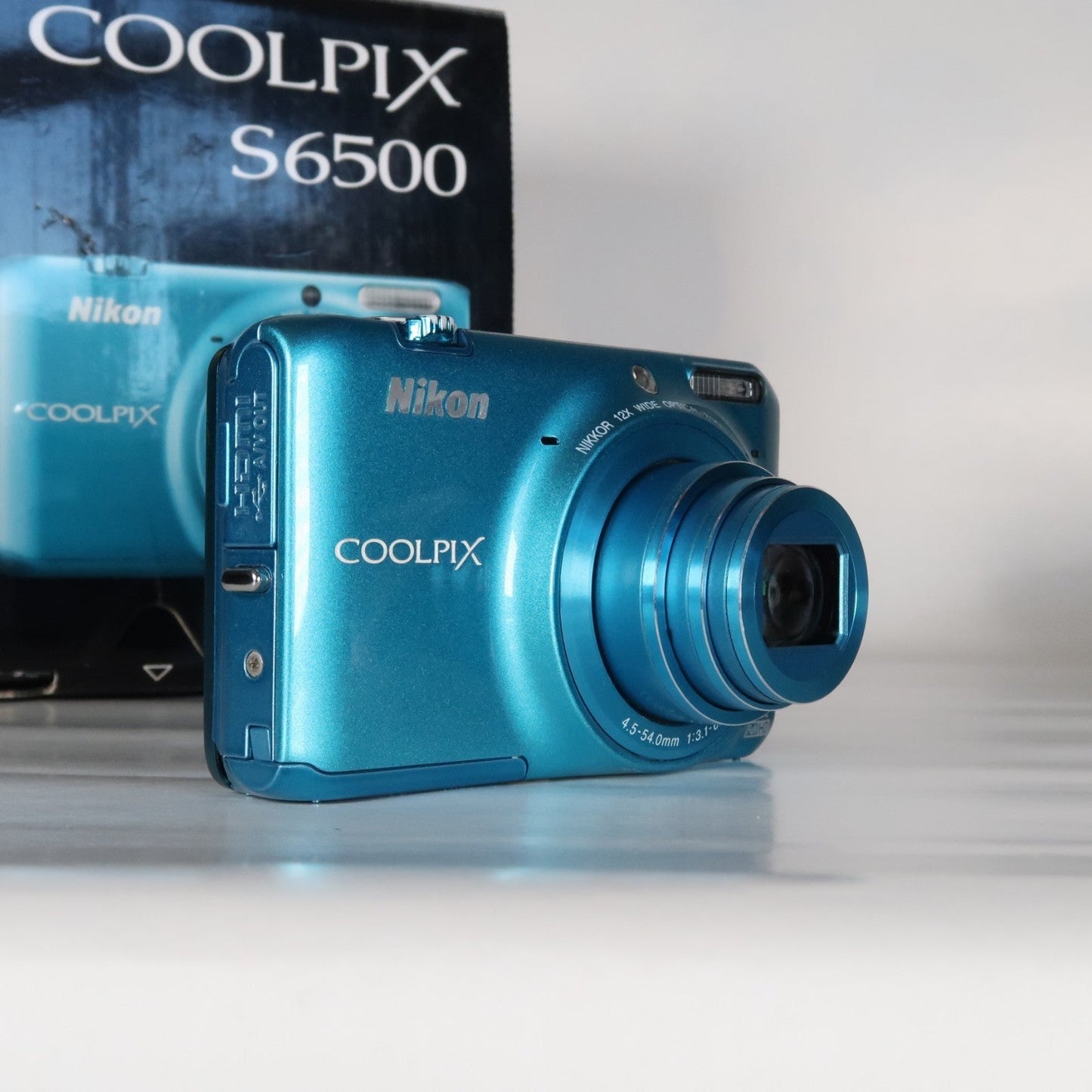 Pre-owned Nikon Coolpix S6500 16.0MP Compact Digital Camera – Blue, Complete Kit – Tested