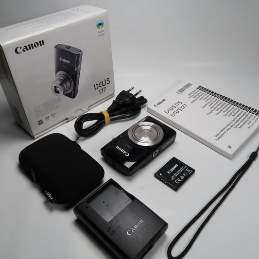 Pre-owned Canon IXUS 177 Black 20.0MP 8x Digital Camera – Mint Condition