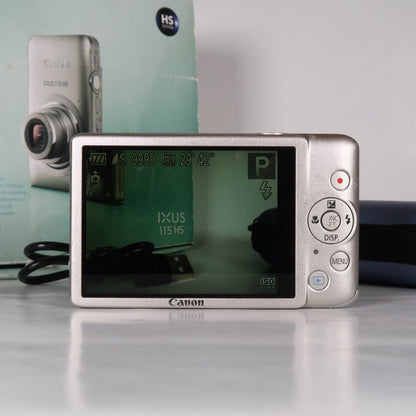 Pre-owned Canon IXUS 115 HS PowerShot ELPH 100 HS 12.1 MP 4x Digital Camera Silver
