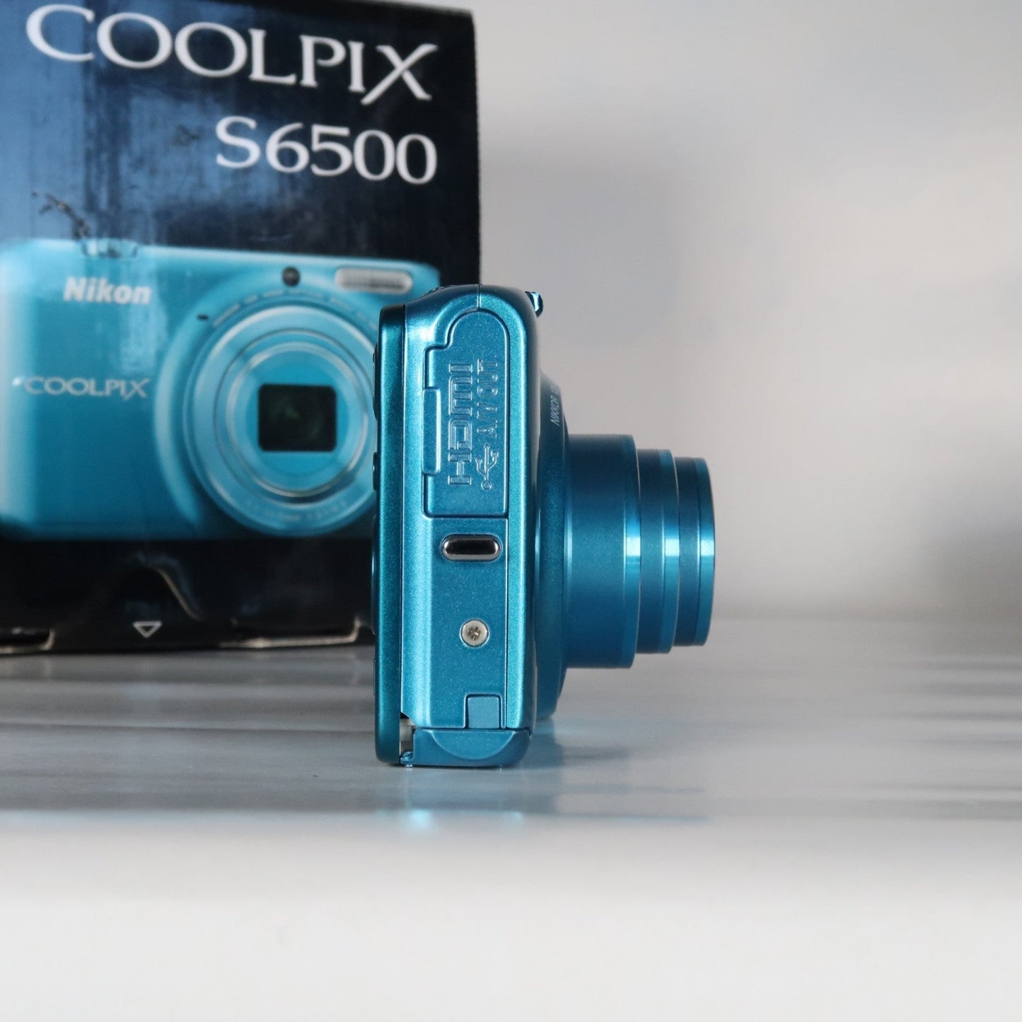 Pre-owned Nikon Coolpix S6500 16.0MP Compact Digital Camera – Blue, Complete Kit – Tested