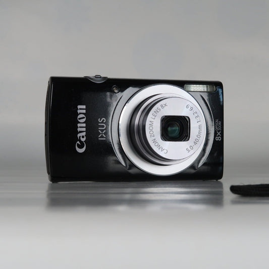 Pre-owned Canon IXUS 145 / ELPH 135 16.0MP Digital Camera Black – With SD Card 4GB &amp; Case