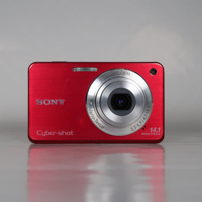 Pre-owned Sony Cybershot DSC-W560 14.1MP Digital Camera Red, Case – Excellent