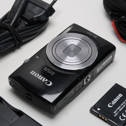 Pre-owned Canon IXUS 145 / ELPH 135 16.0MP Digital Camera Black – With SD Card 4GB &amp; Case