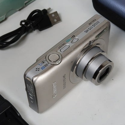 Pre-owned Canon IXUS 115 HS PowerShot ELPH 100 HS 12.1 MP 4x Digital Camera Silver