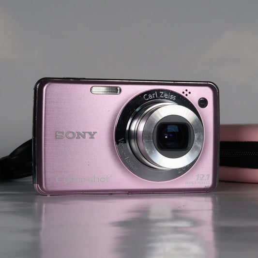 Pre-owned Sony Cyber-shot DSC-W210 12.1MP Digital Camera Pink – Excellent Condition